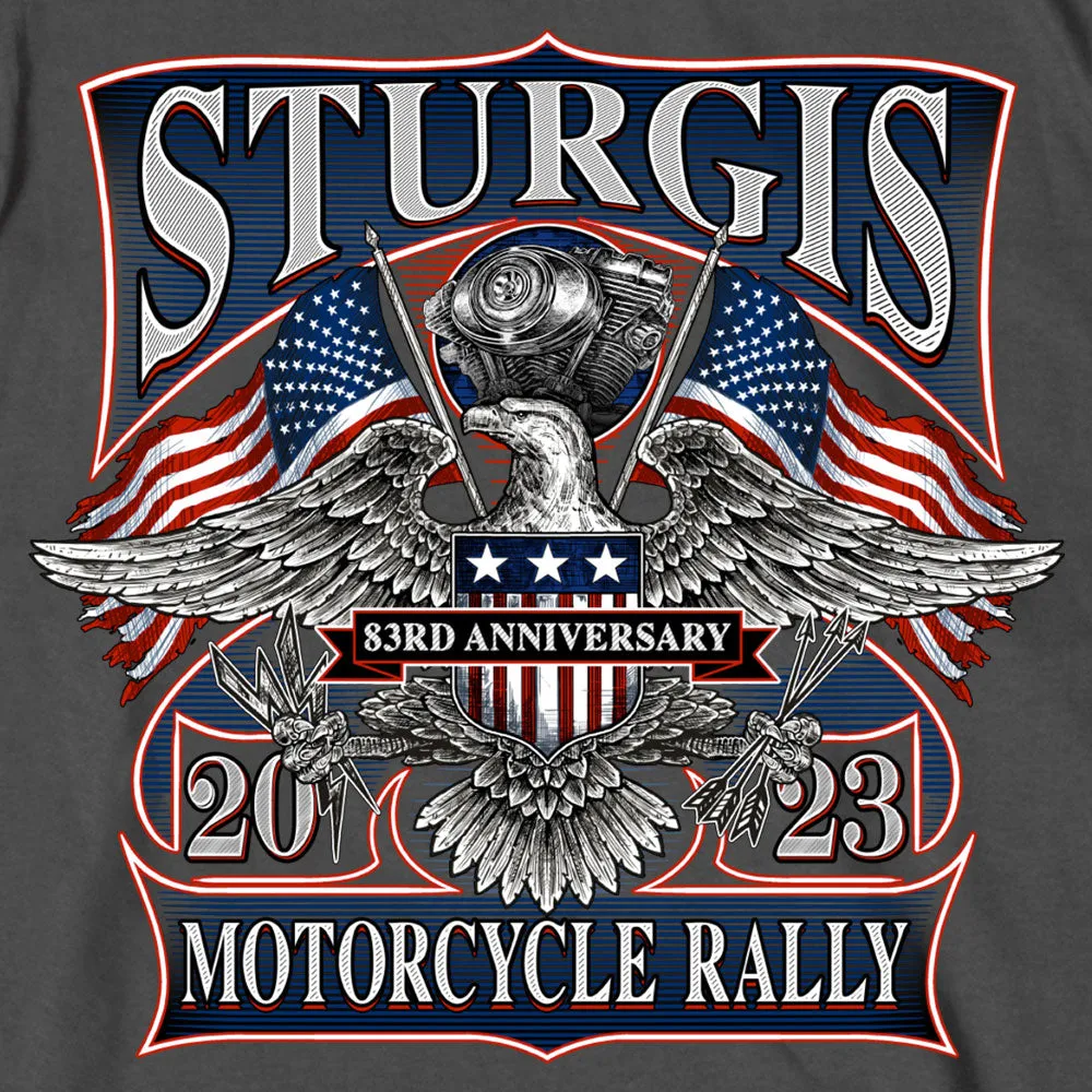 2023 Stugis Vintage Patriot Charcoal T-Shirt