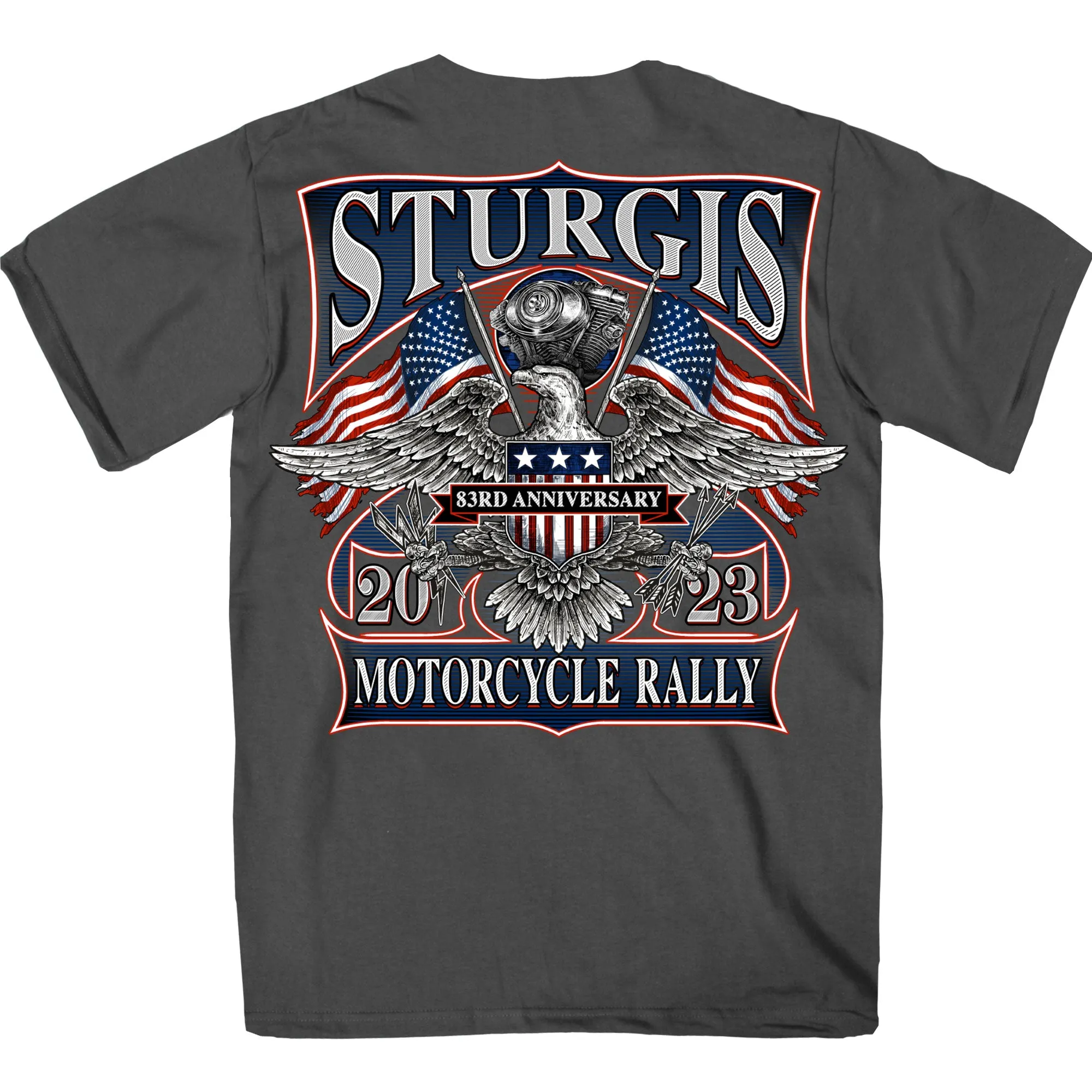 2023 Stugis Vintage Patriot Charcoal T-Shirt