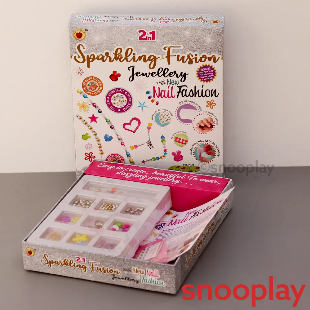 2in1 Sparkling Fusion Jewellery with New Nail Fashion for Kids | Young Adult