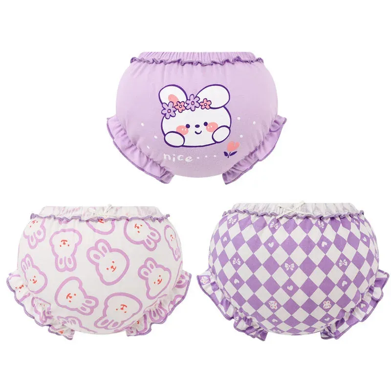 3 Piece/Lot Baby Girl 100%Cotton Panties Kids Infant Newborn Fashion Bow Underpants Wear Outside Shorts For Children Soft Briefs