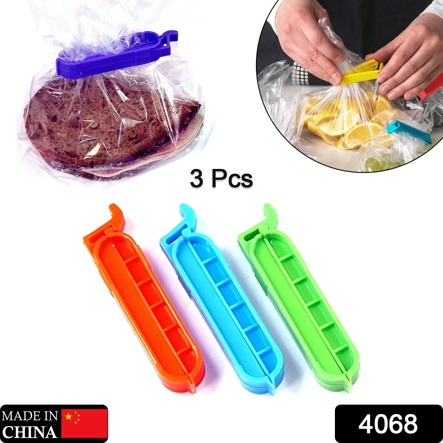 4068 Sealing clips, clips for food bags, freezer bag clips, plastic for packaging sweets and snacks in the kitchen