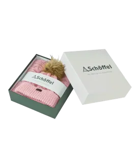 Bakewell Hat And Scarf Set - Boxed - Pale Pink