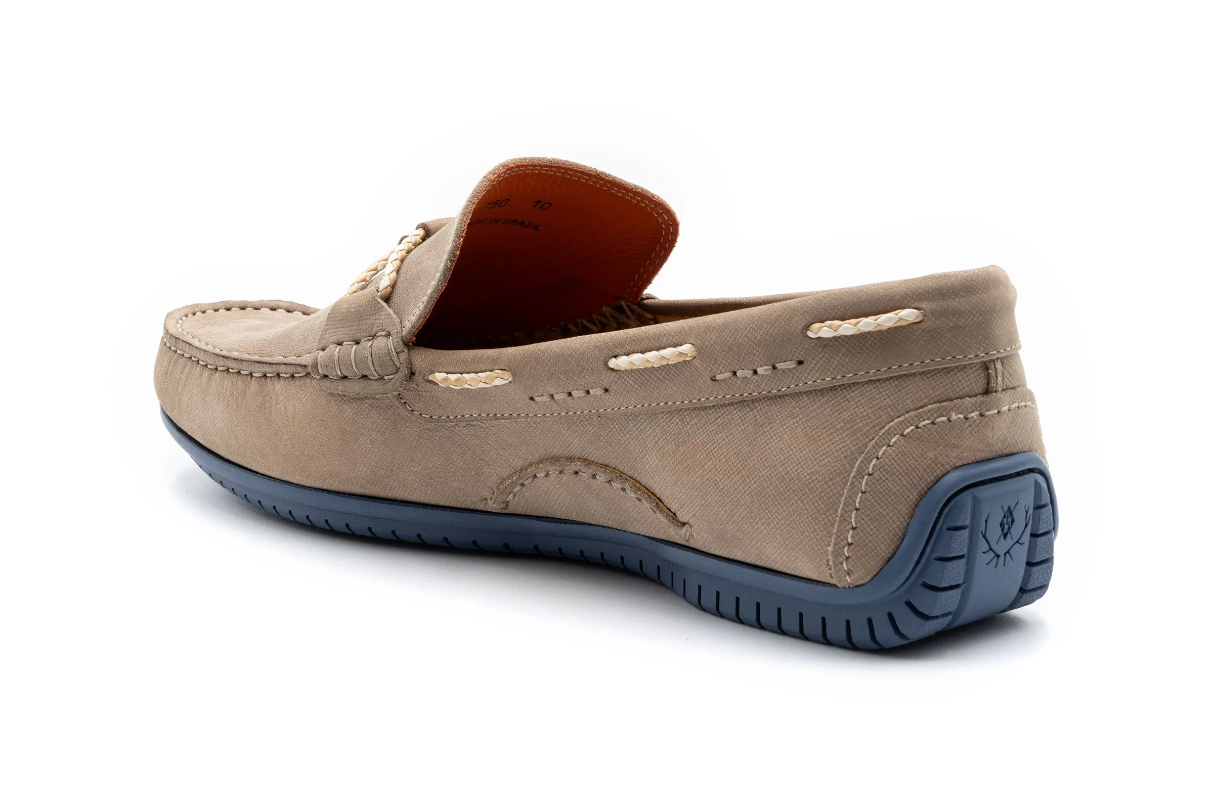 Bermuda Nubuck Braided Bit Loafers - Oyster