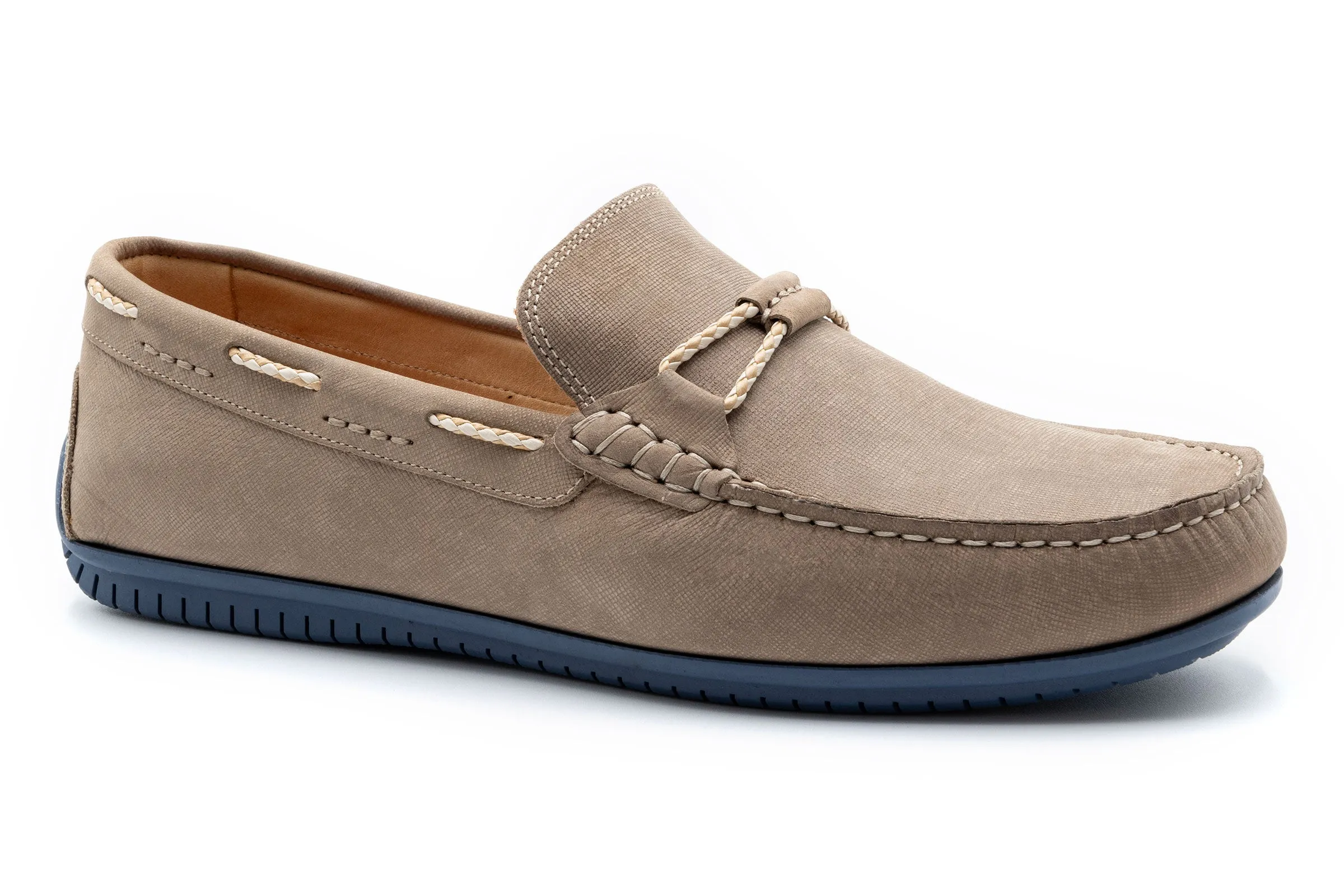 Bermuda Nubuck Braided Bit Loafers - Oyster