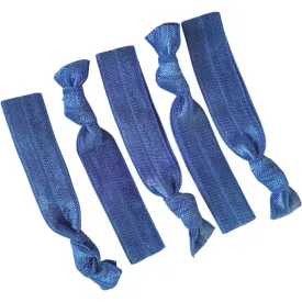 Blue Ribbon Hair Ties - 5 Pack