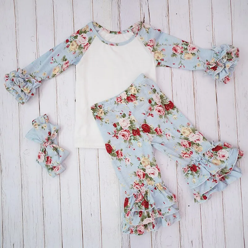 Brooke 3 pc Ruffle Floral Boutique Set