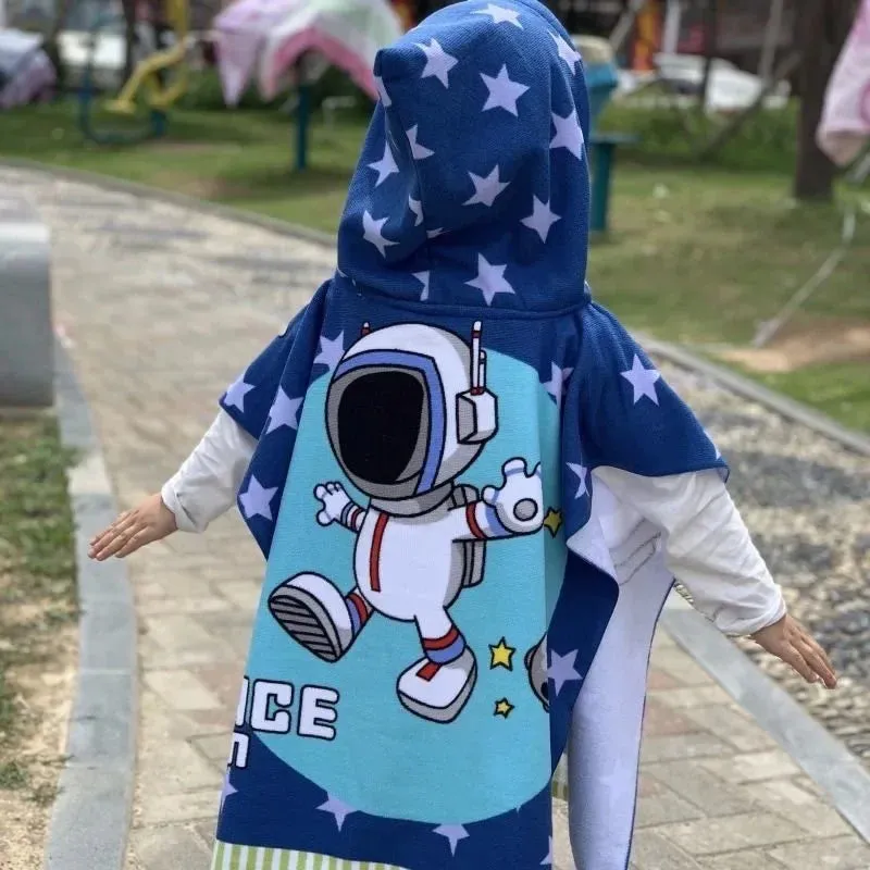 Cartoon Baby Bath Cape Microfiber Beach Towel Children Hoodie Towels Soft  Kids Bathing Towel baby care baby towel newborn