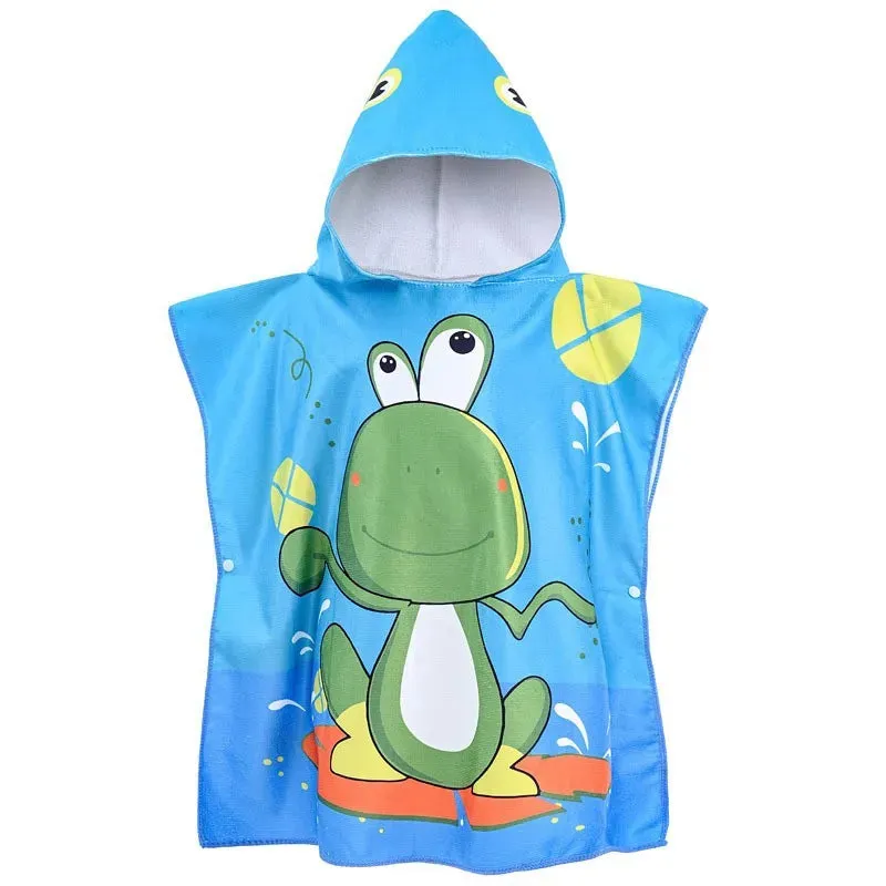 Cartoon Baby Bath Cape Microfiber Beach Towel Children Hoodie Towels Soft  Kids Bathing Towel baby care baby towel newborn