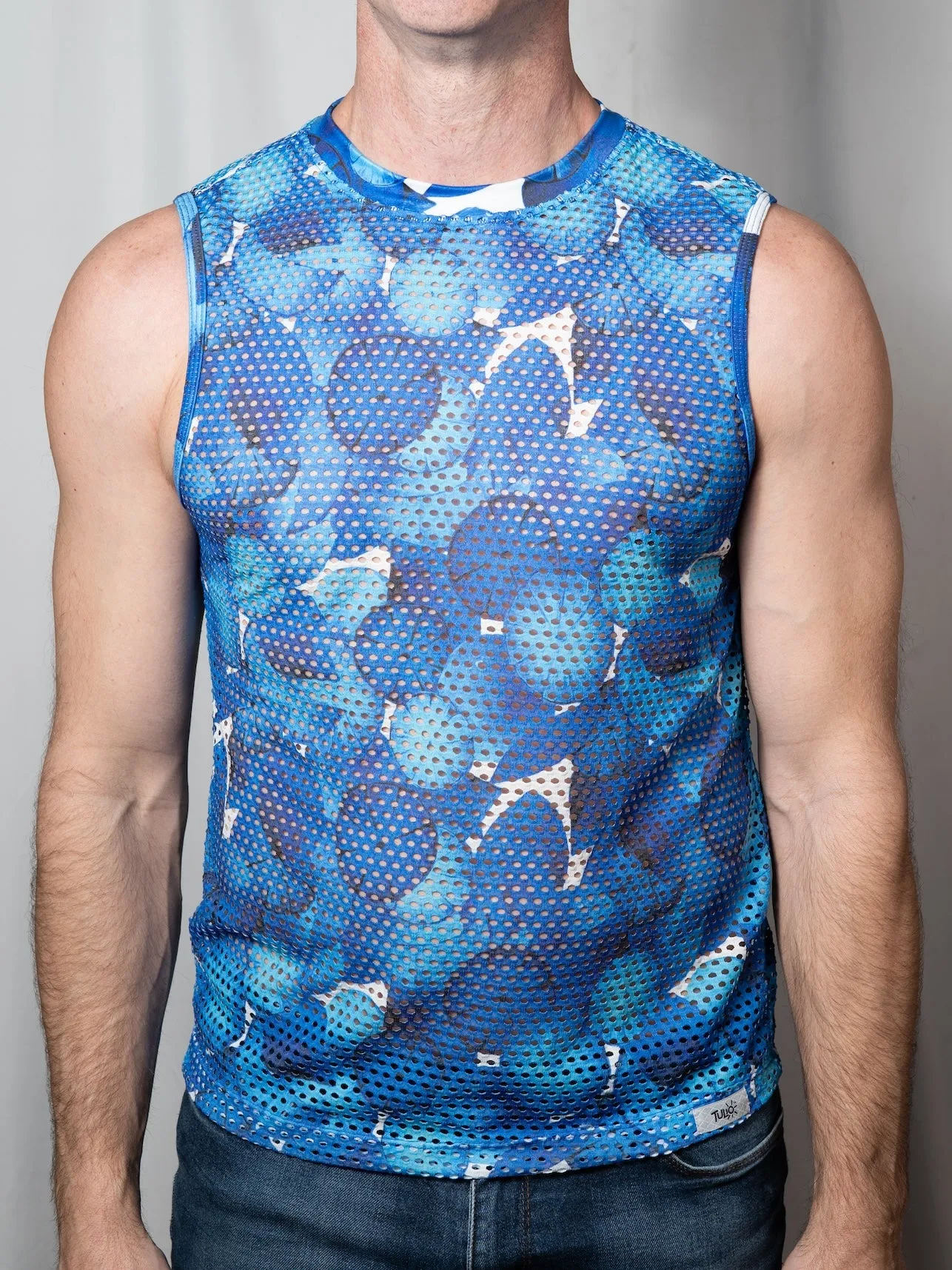 Citrus Mesh Muscle Tank