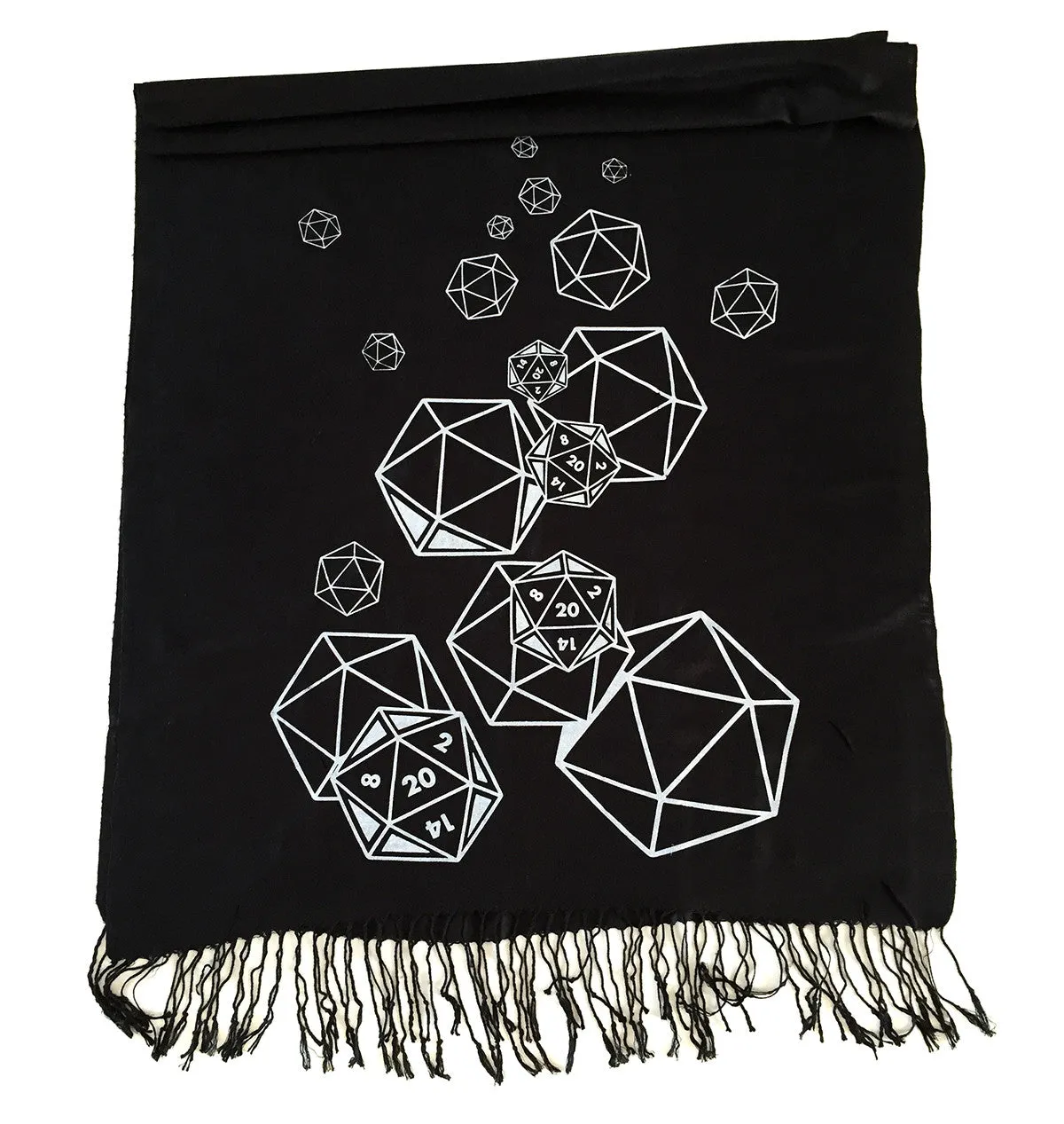 d20 Scarf. Rpg Dice bamboo pashmina