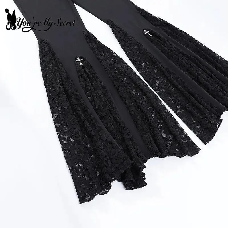 Dark Gothic Flared Halloween Pants