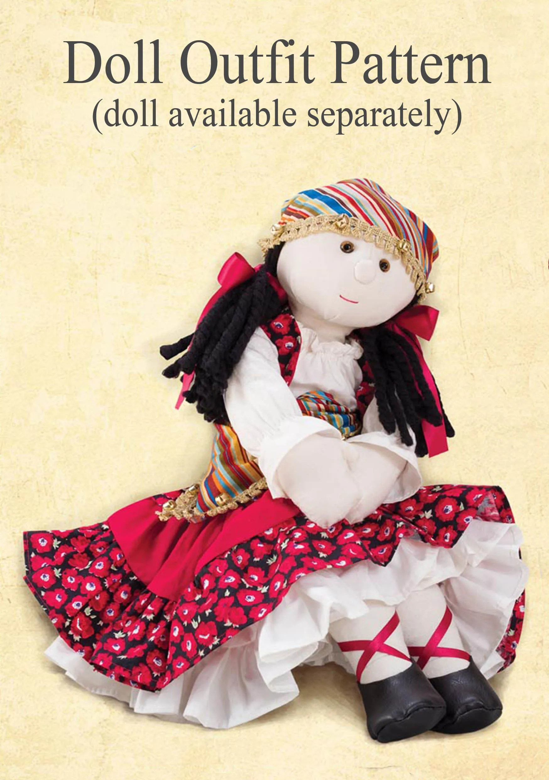 *DOWNLOAD* Rag Doll Outfit - Gypsy - A4 Pattern & Instructions - to fit our 54cm / 21 inch Rag Doll