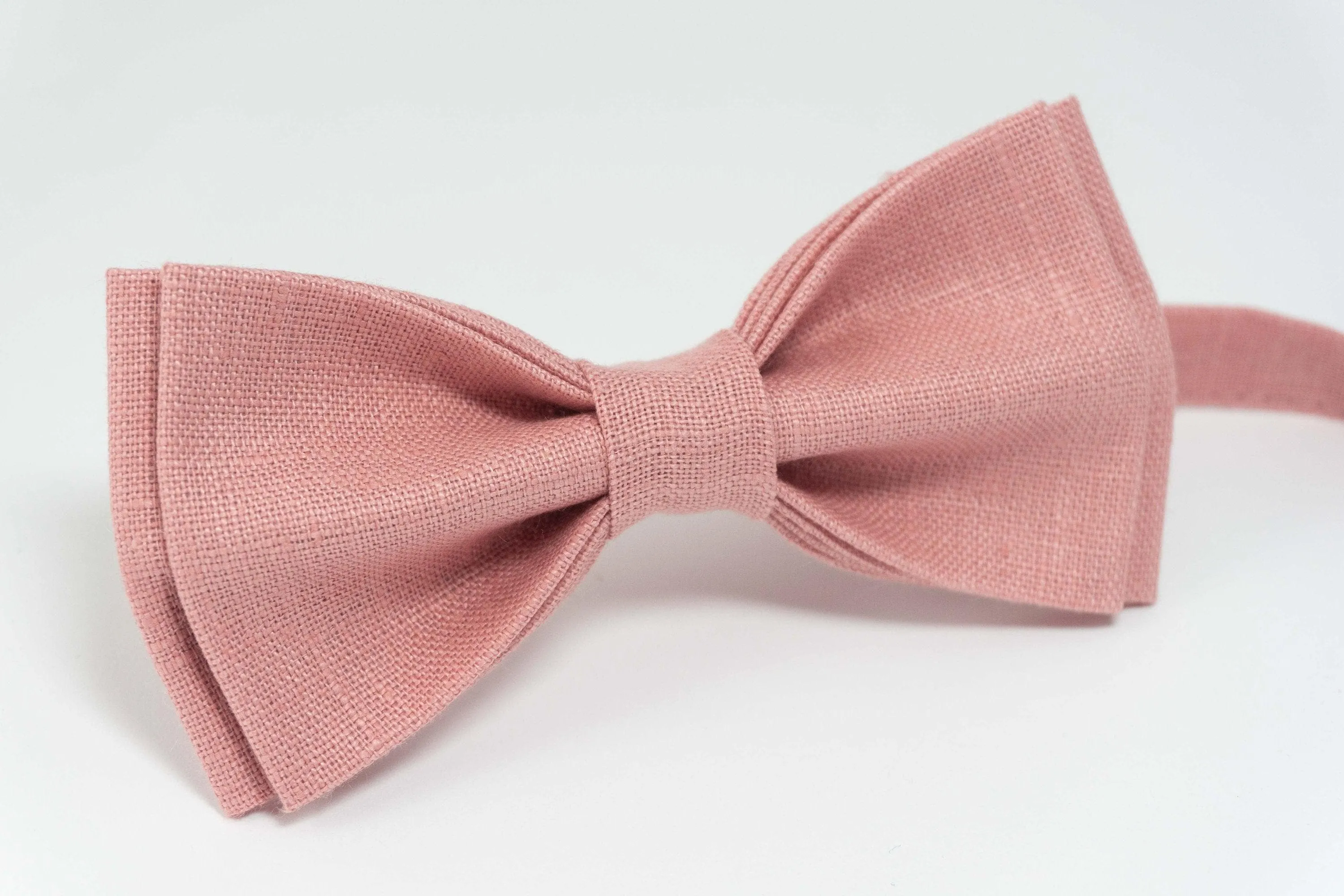 Dusky pink bow tie | Mens pink bow tie