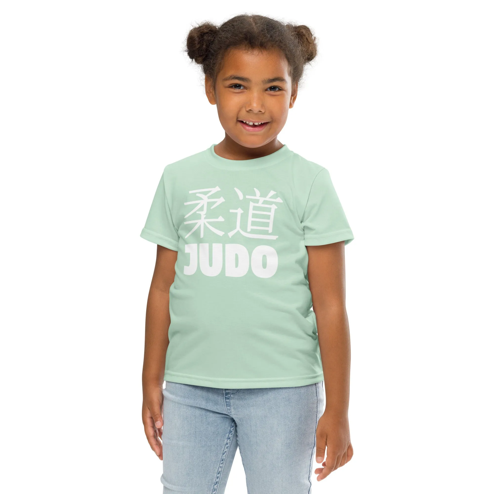 Everyday Active Attire: Girl's Short Sleeve Classic Judo Rash Guard - Surf Crest