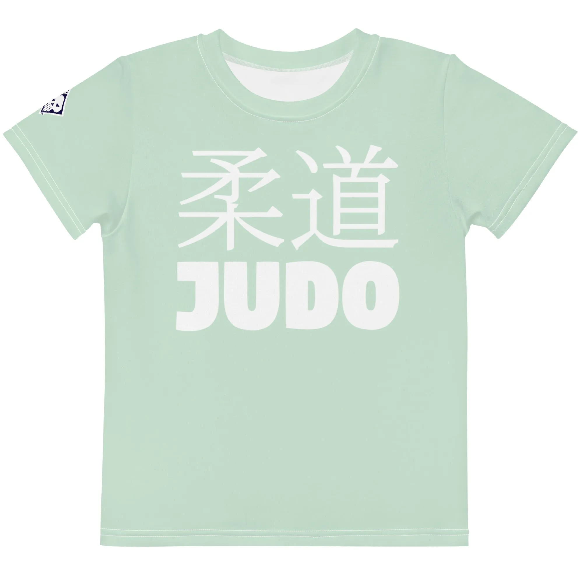 Everyday Active Attire: Girl's Short Sleeve Classic Judo Rash Guard - Surf Crest