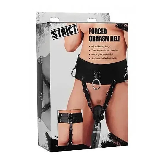 Forced Orgasm Belt Wand Holder  - Black