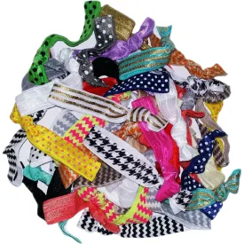 Grab Bag Ribbon Hair Ties - 100 Pack