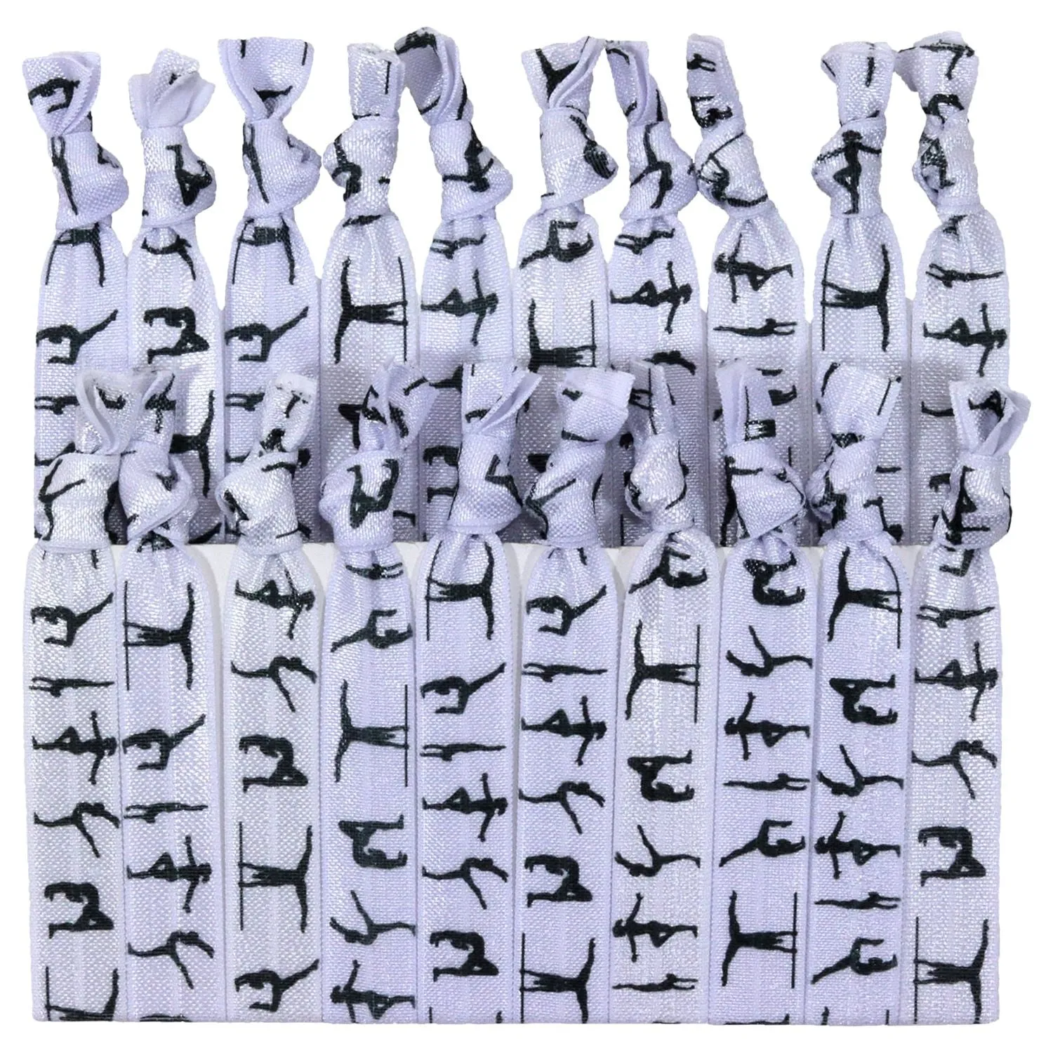 Gymnastics Ribbon Hair Ties - 20 Pack