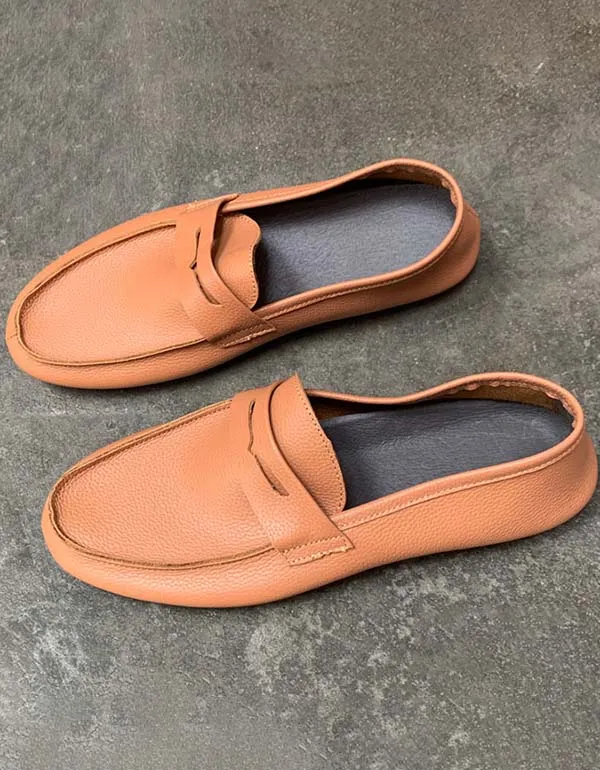 Handmade Retro Soft Leather Loafers for Men