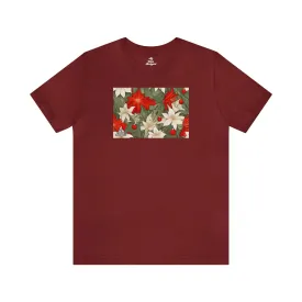 Holiday Flowers, Soft 100% Jersey Cotton T-Shirt, Unisex, Short Sleeve, Retail Fit