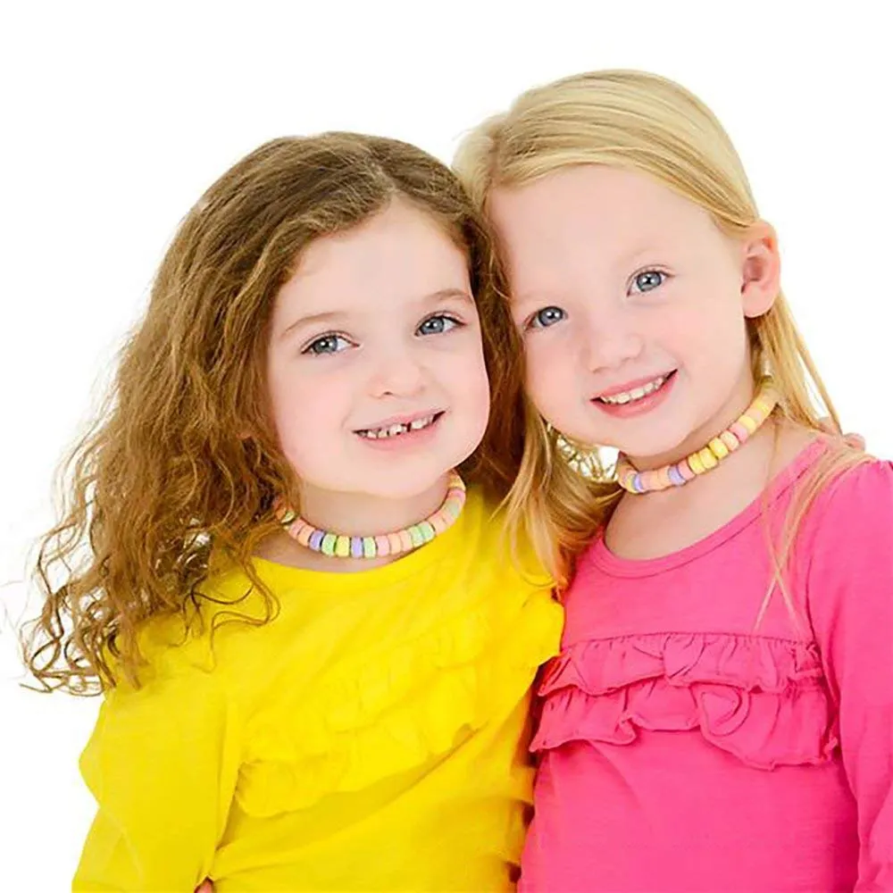 Kicko Stretchable Candy Necklace - Pack Of 12 Colorful Fruit-Flavored Chewables For Party