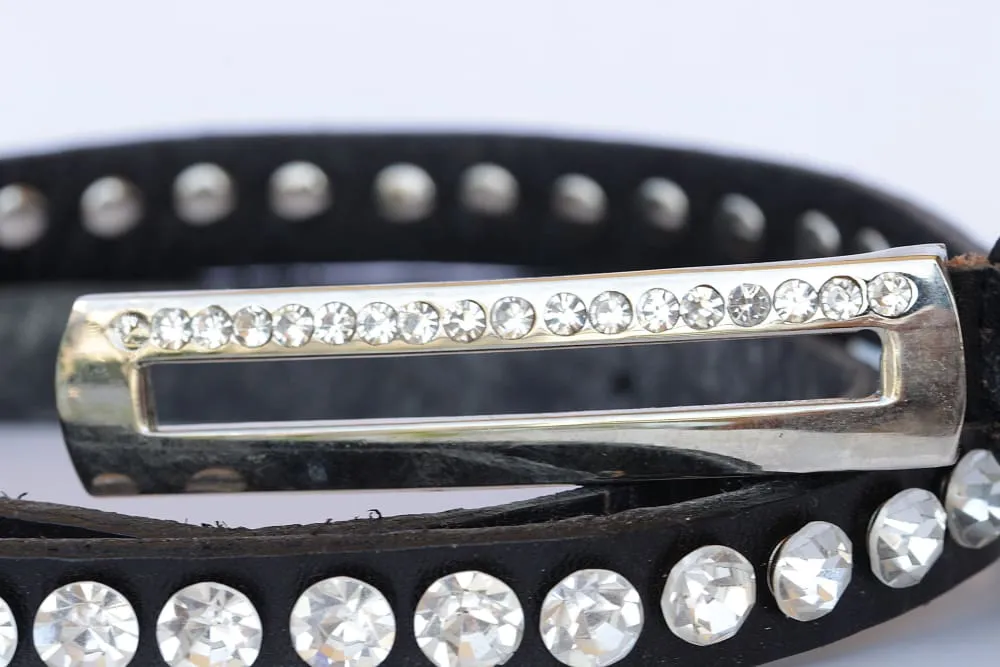 Leather studded belts for women