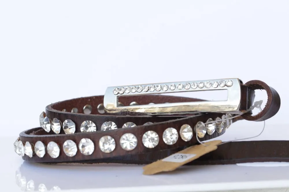 Leather studded belts for women