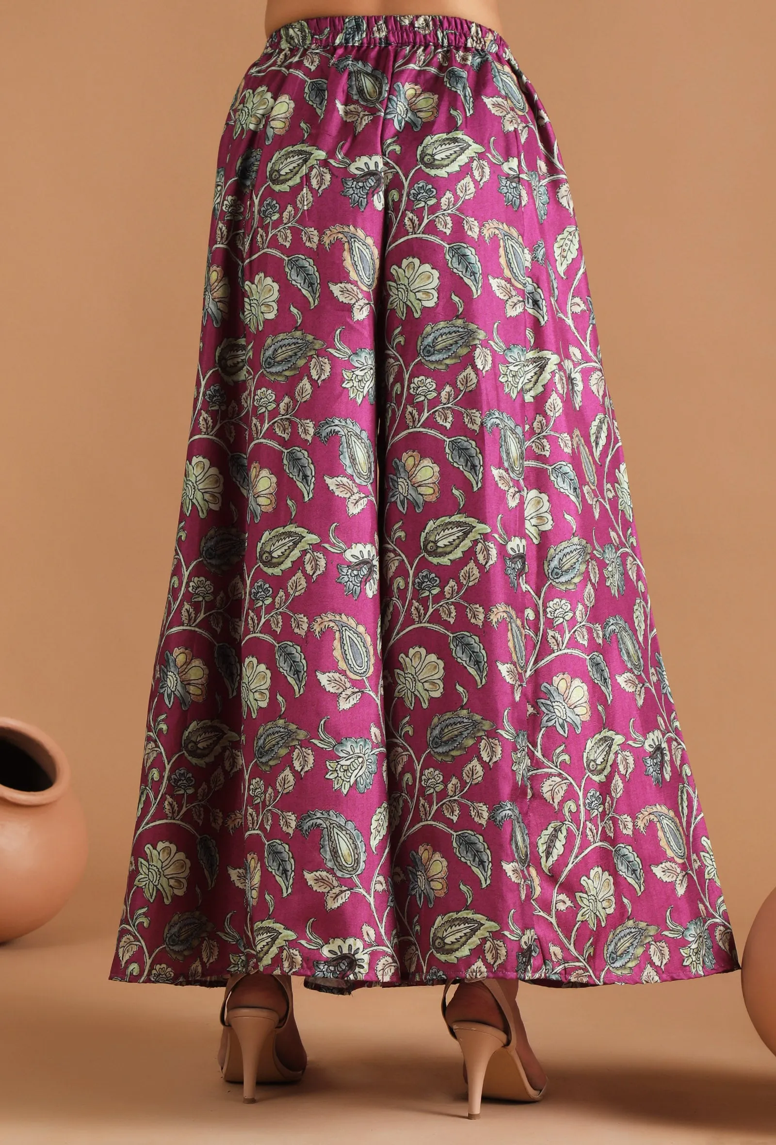 Mahira Allover Kalamkari Pallazo Pants