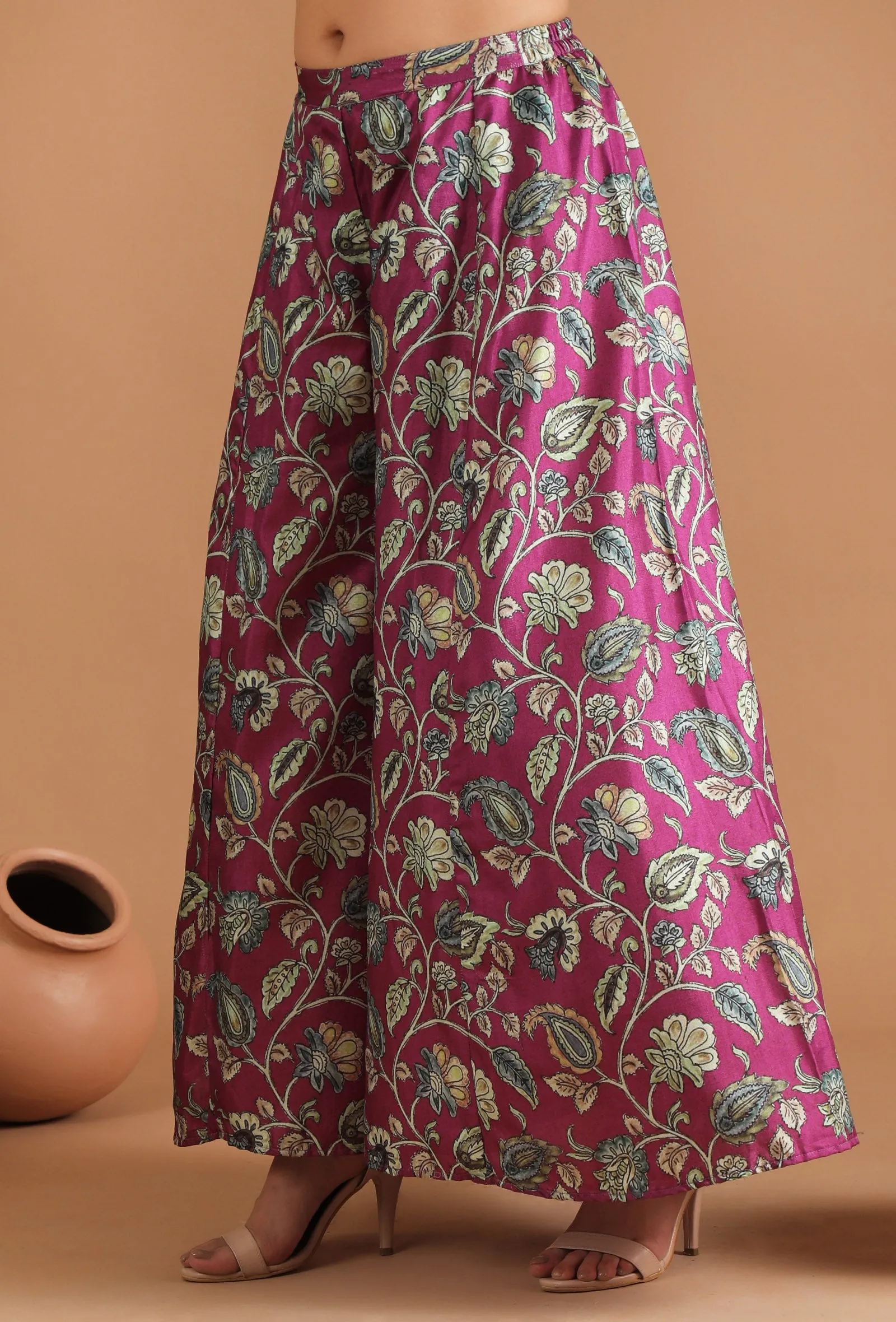 Mahira Allover Kalamkari Pallazo Pants