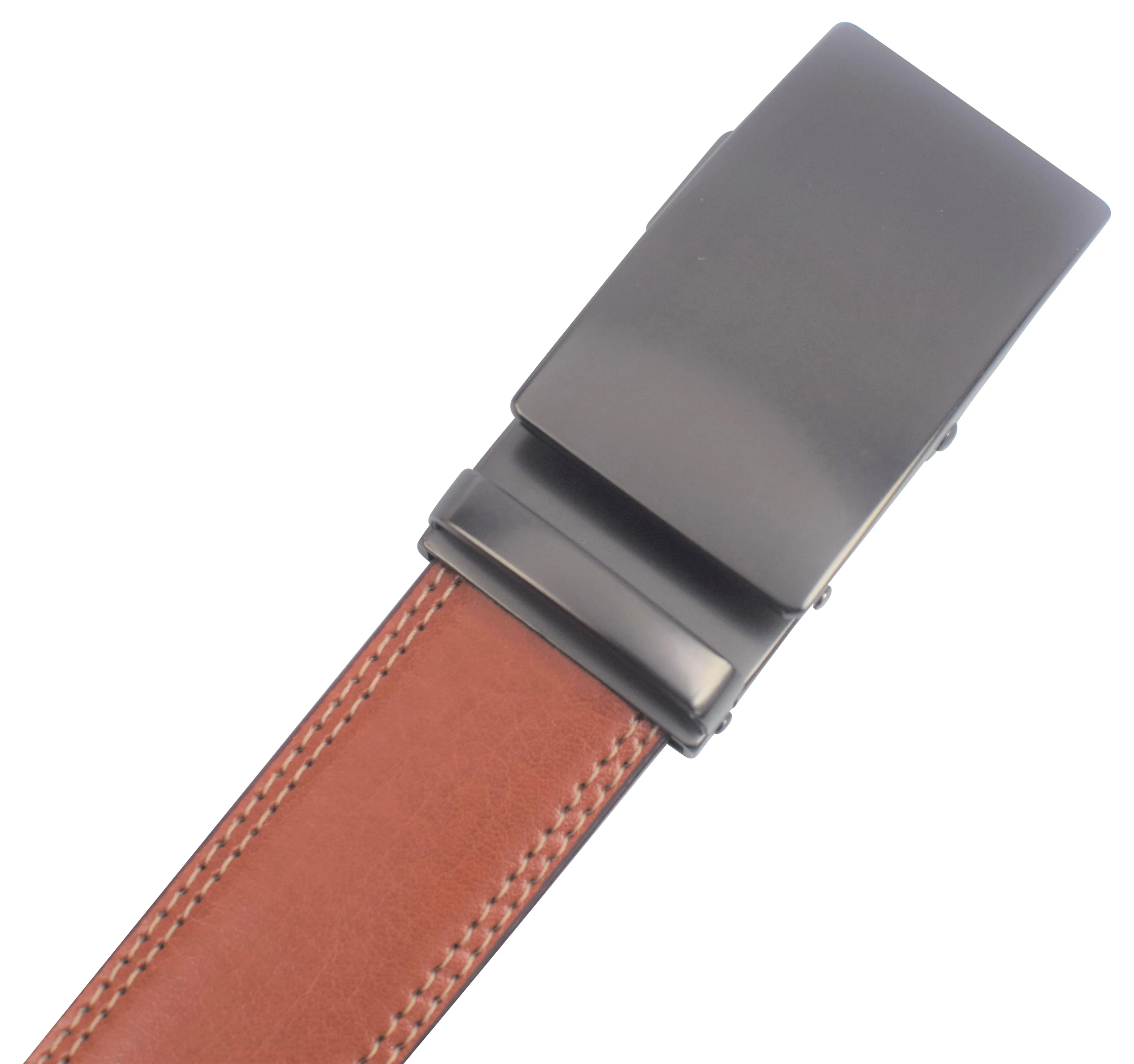 Marshal Men's Genuine Leather Ratchet Dress Belt With Automatic Buckle