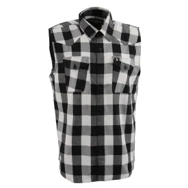 Milwaukee Leather MPM1647 Men’s Classic Black and White Button-Down