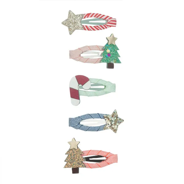 Mini Xmas Hair Clips - 5Pack