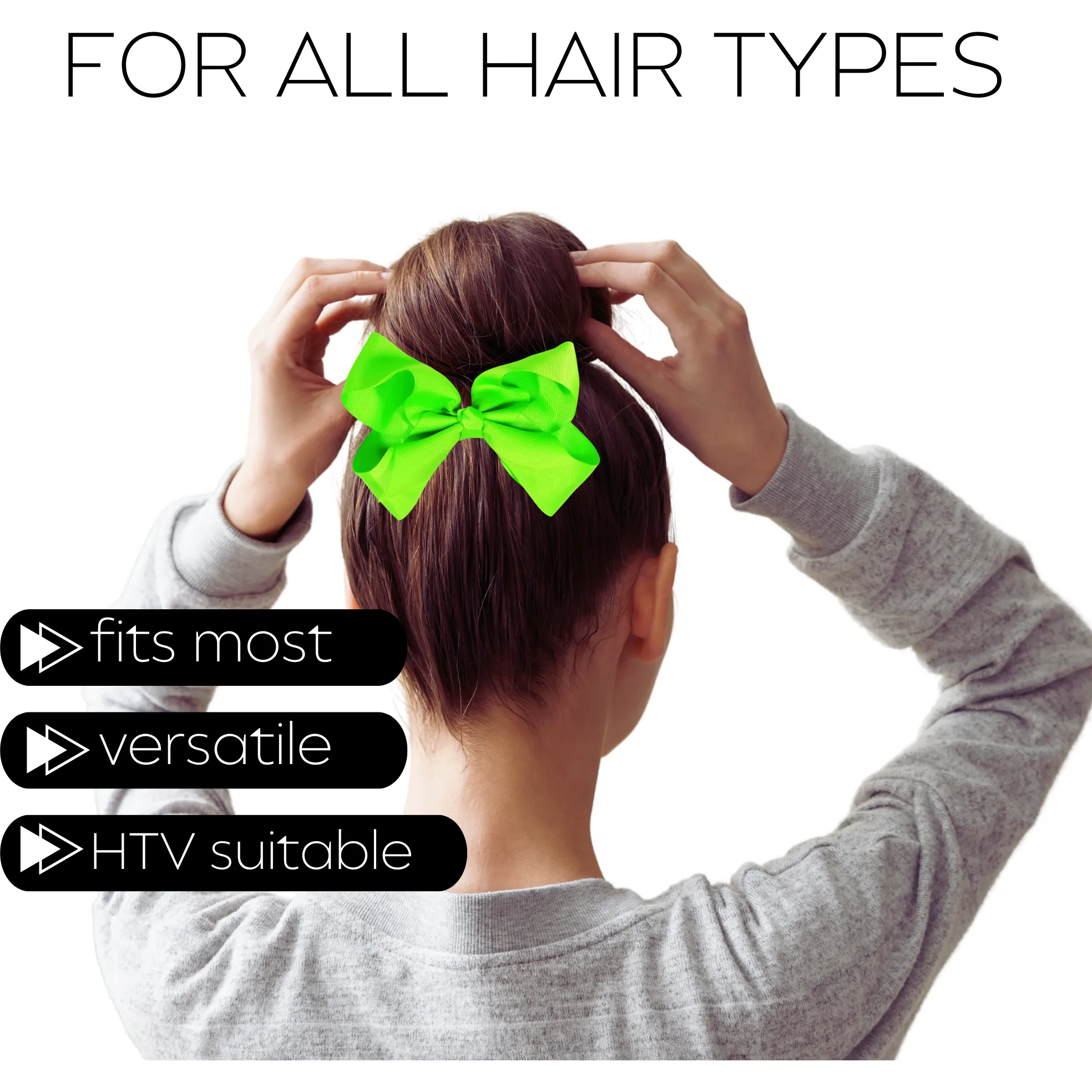 Neon Green Classic Hair Bow