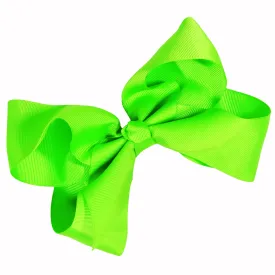 Neon Green Classic Hair Bow