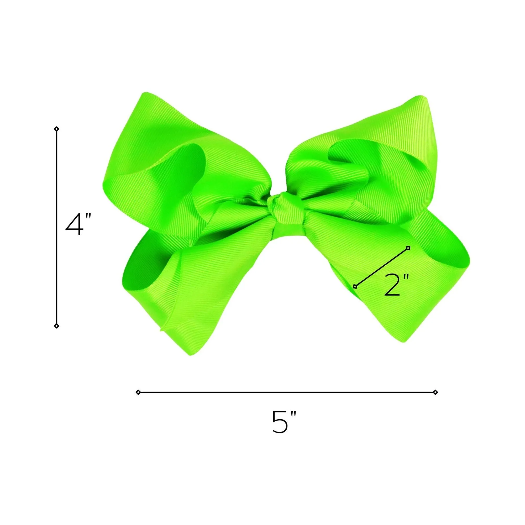 Neon Green Classic Hair Bow