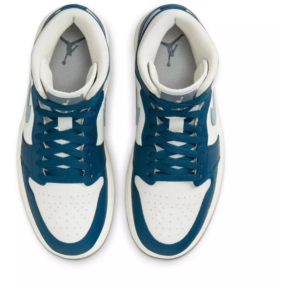 Nike Men's Air Jordan 1 Mid Shoes - French Blue / Sail / Ozone Blue