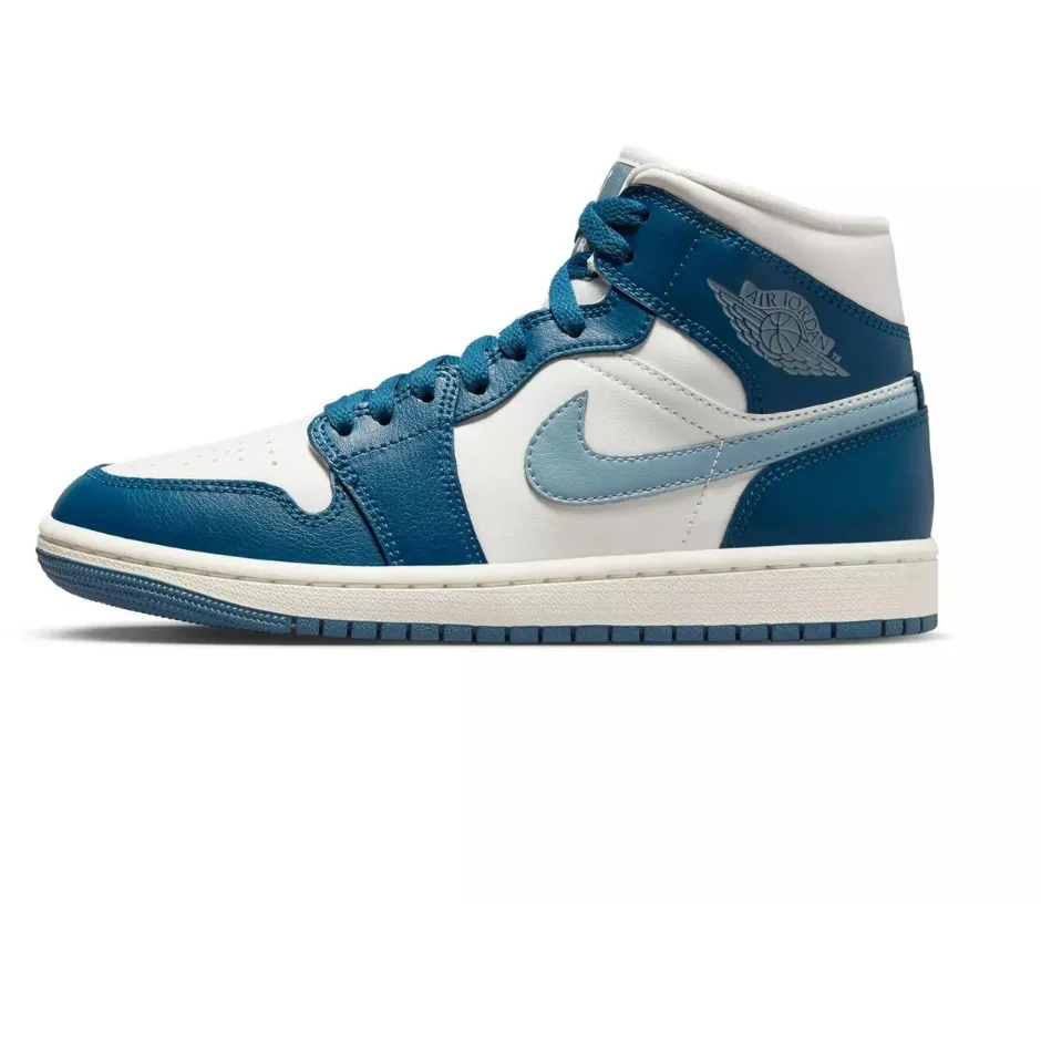 Nike Men's Air Jordan 1 Mid Shoes - French Blue / Sail / Ozone Blue