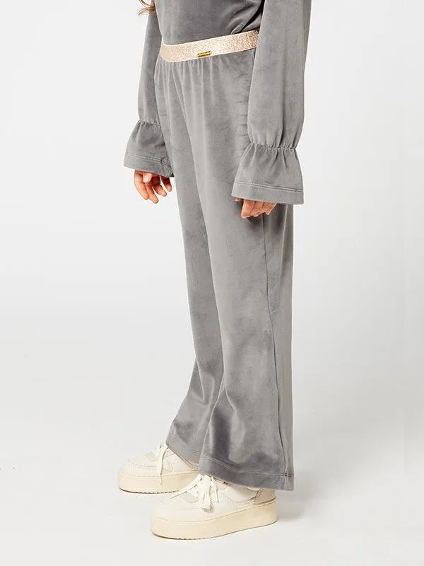 One Friday Grey Velvet Culotte