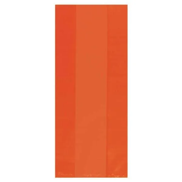 Orange Peel Large Cello Party Bags 25 Ct