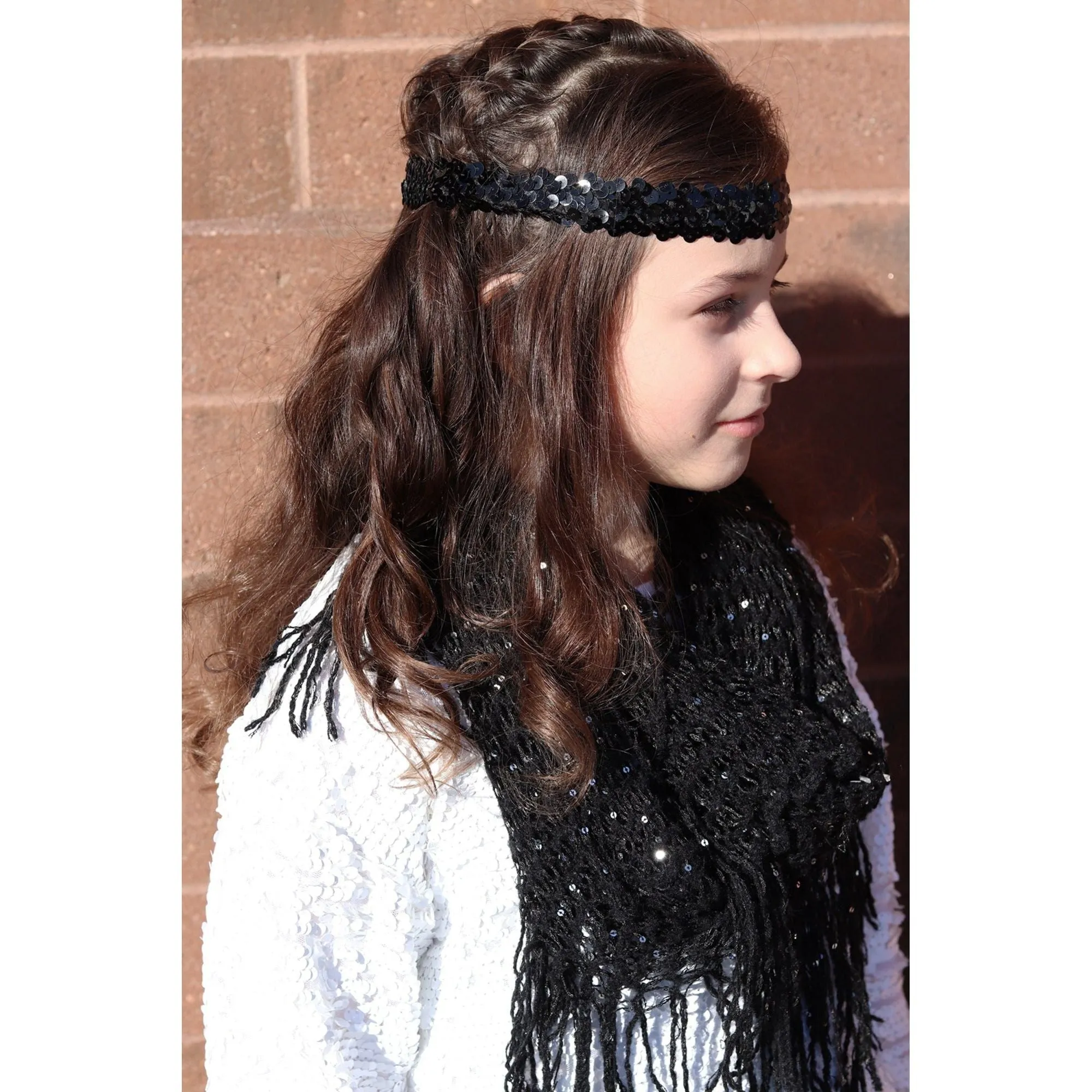 Orange Sequin Headband