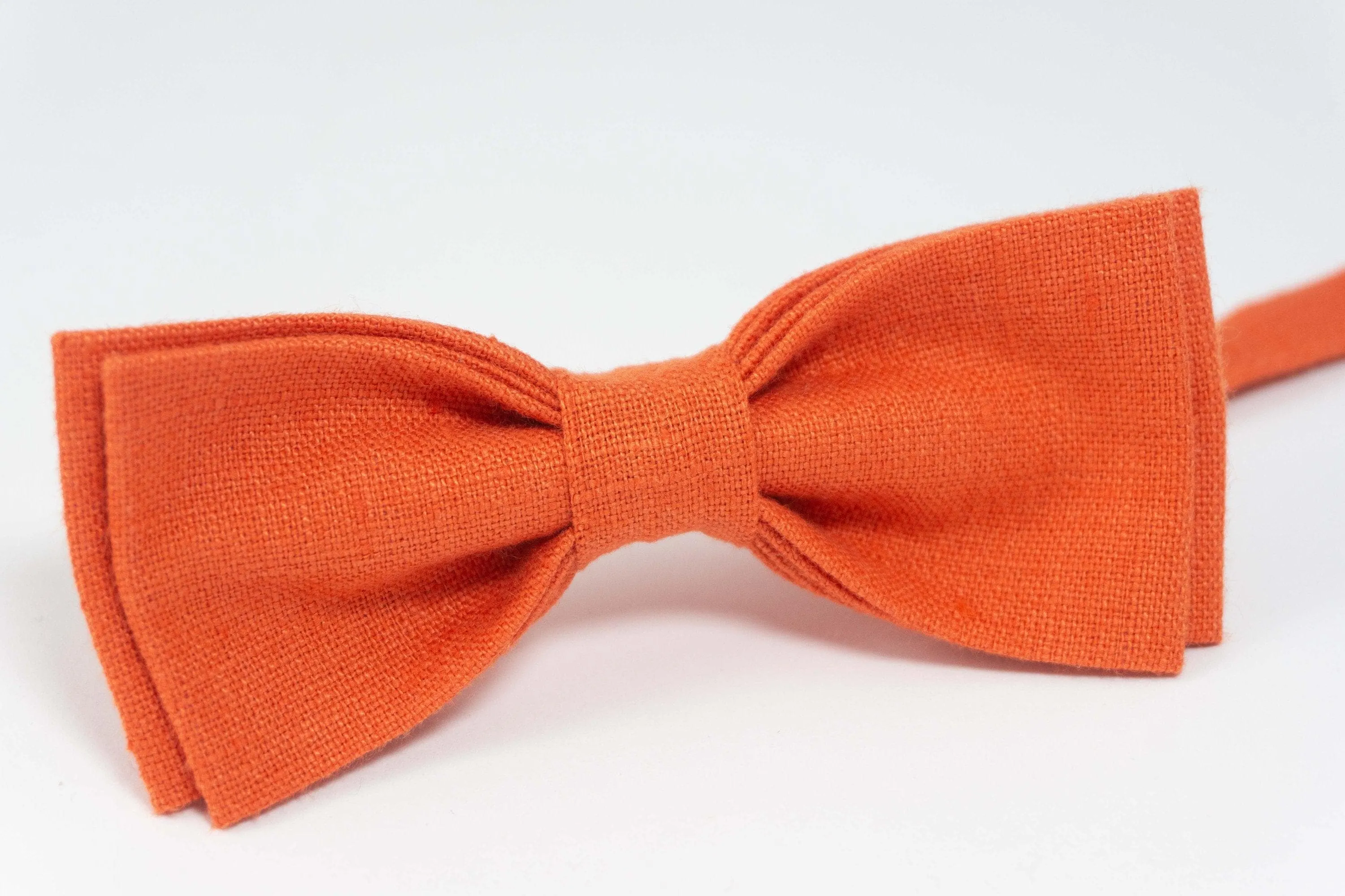 Orange wedding bow ties for groomsmen | Orange baby bow tie