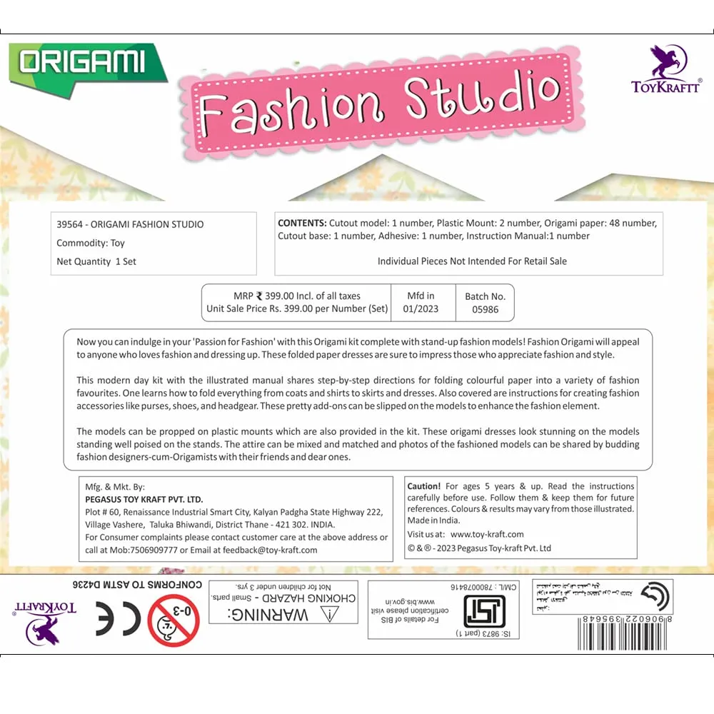 Origami Fashion Studio (Craft Kit)