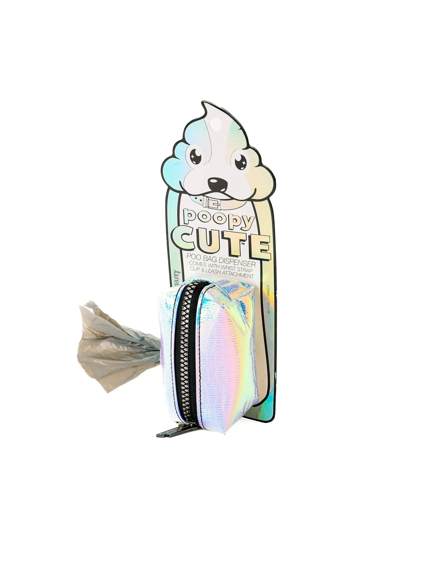 poopyCUTE | Cute Poop Bag Holder | INTERPLANETARY Aura Silver