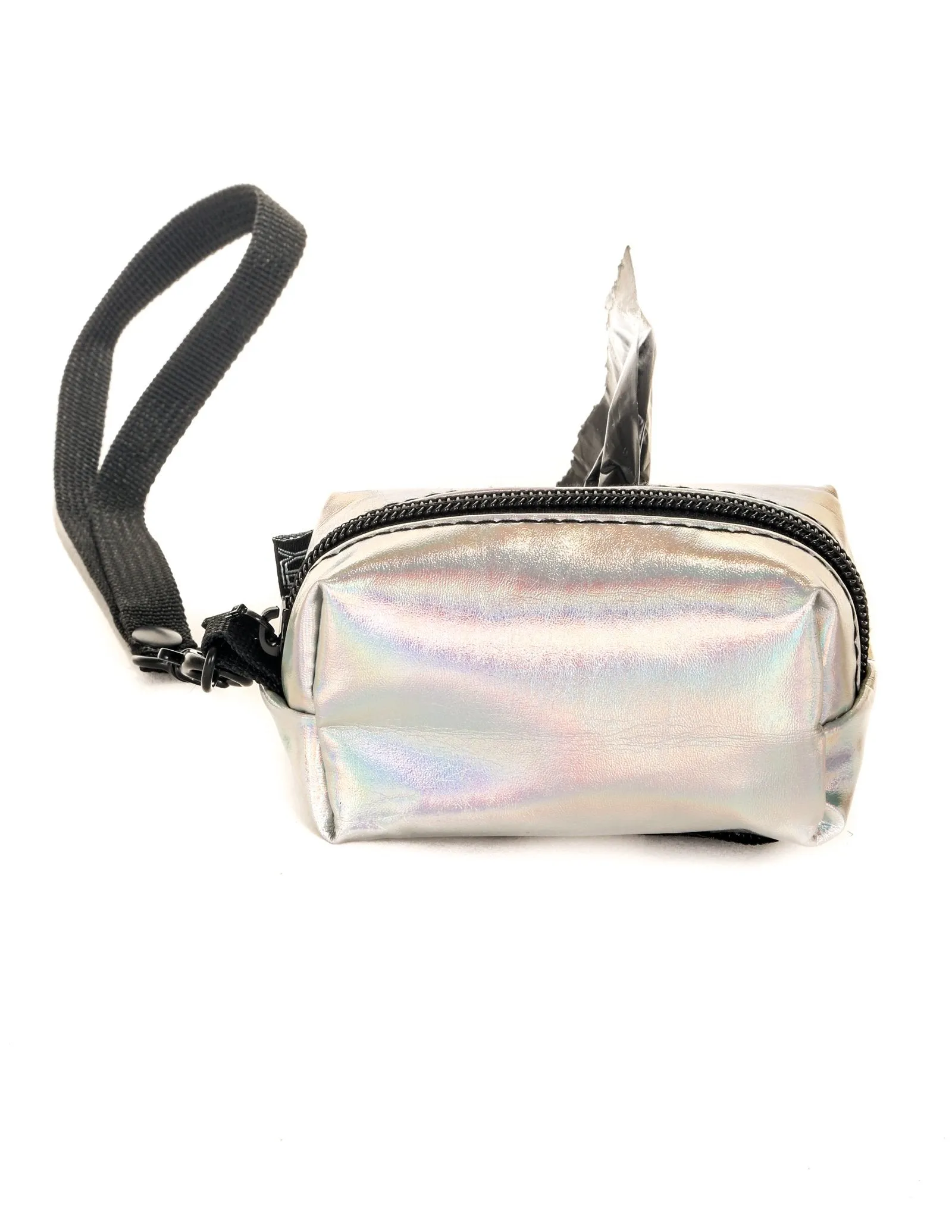 poopyCUTE | Cute Poop Bag Holder | METALLIC Moonraker Silver