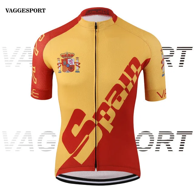 Pro Tour Spain brand Cycling Jersey Wear Racing Ciclismo Cycling Apparel Kit Road Compression Digital Printing Uv Bicycle Shirts