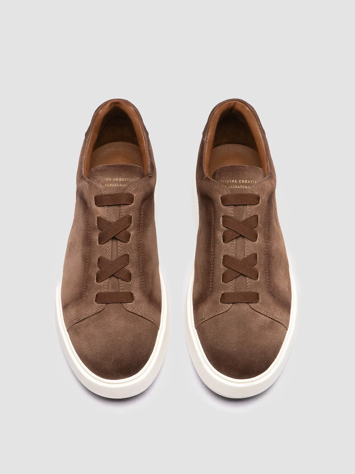 SLOUCH 001 - Brown Suede Low Top Sneakers