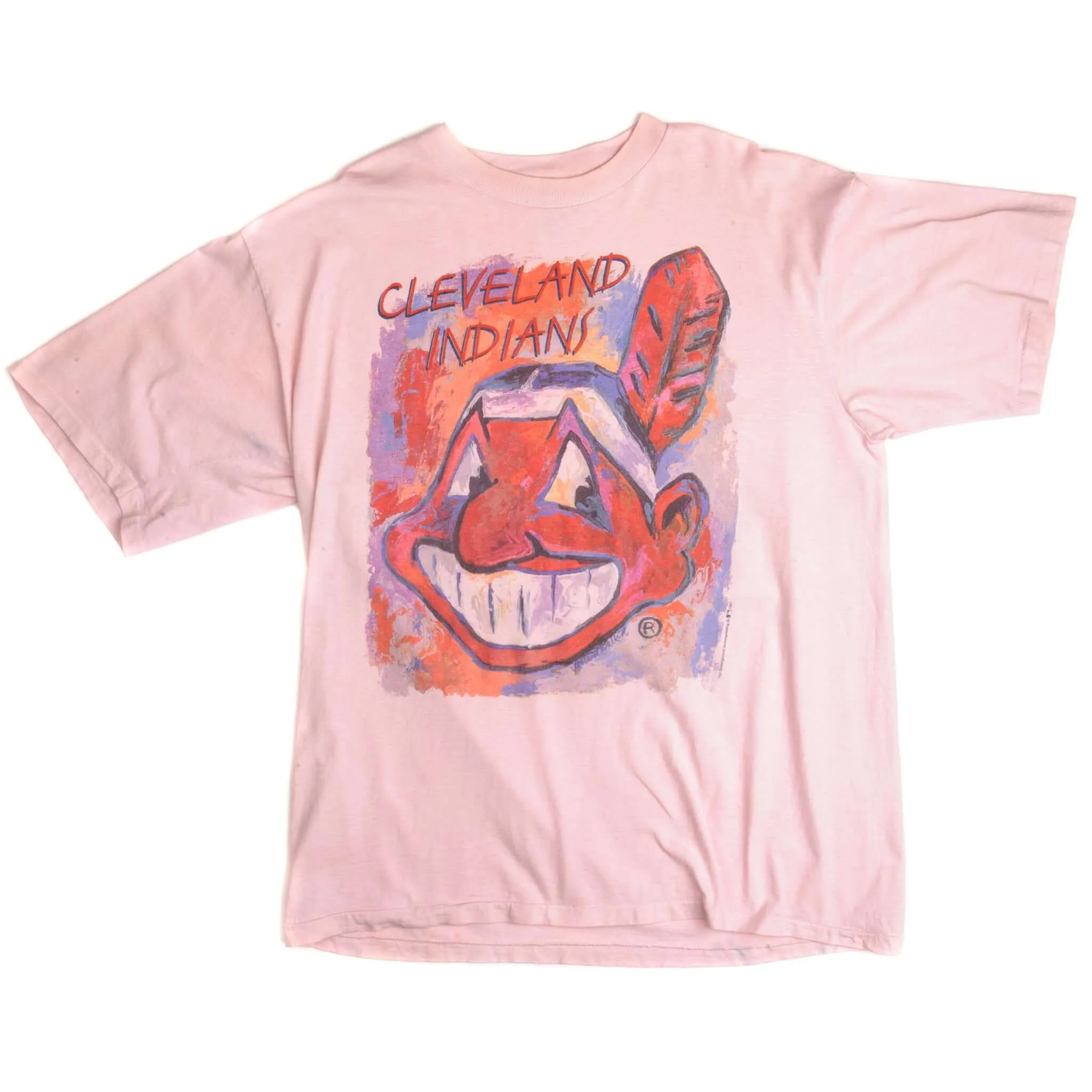 VINTAGE MLB CLEVELAND INDIANS TEE SHIRT 1997 SIZE XL MADE IN USA